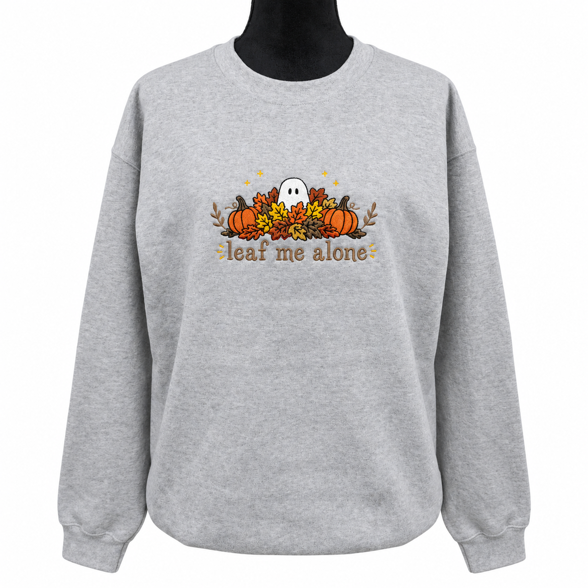 Leaf Me Alone Embroidered Gildan Sweatshirt