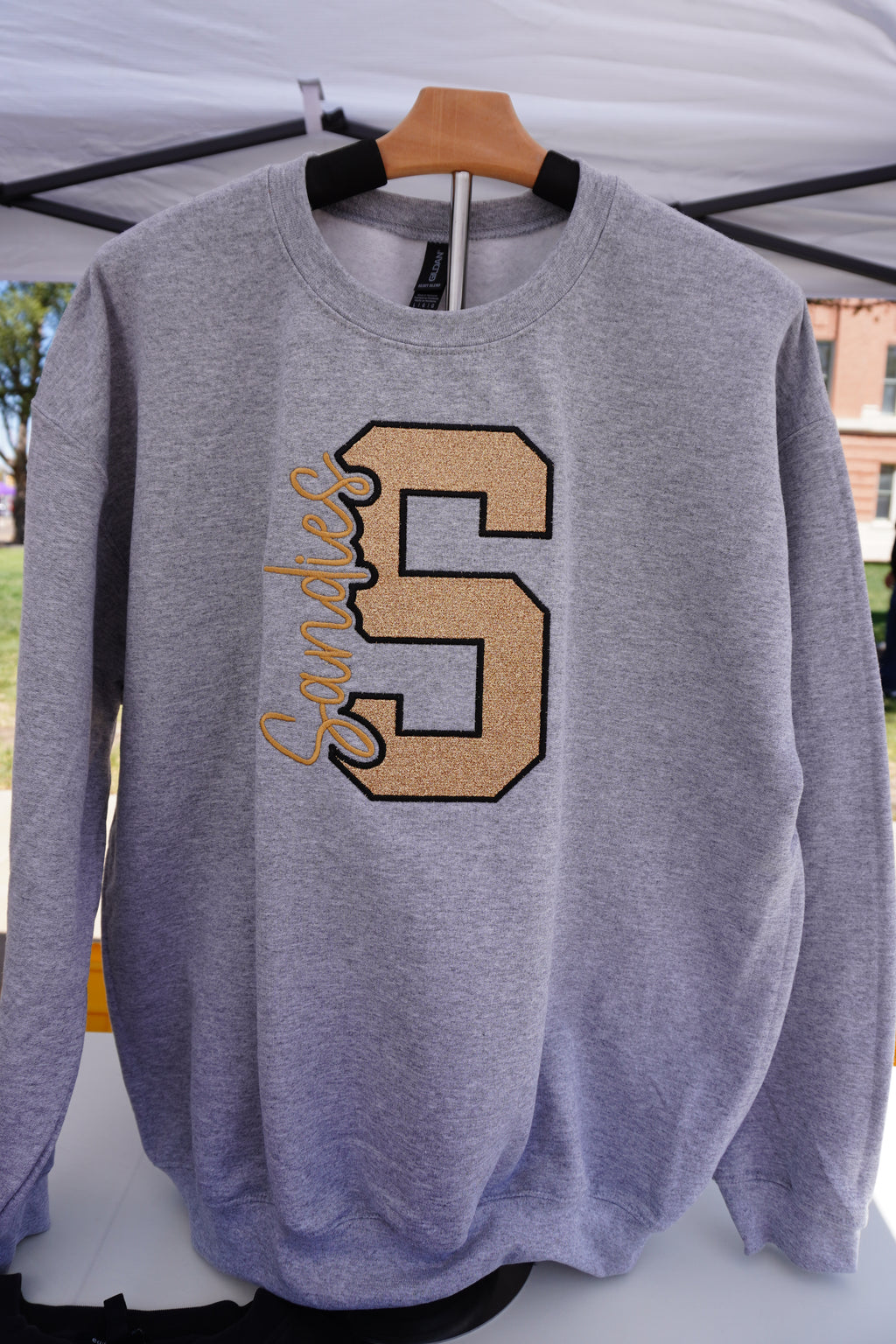 Knockout Glitter Appliqué Sweatshirt