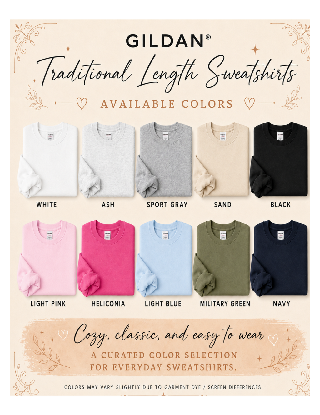 Gildan Double Glitter Appliqué Sweatshirt