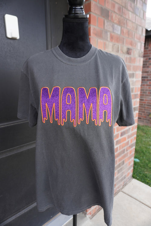 MAMA Drip Glitter Appliqué Comfort Colors® T-Shirt
