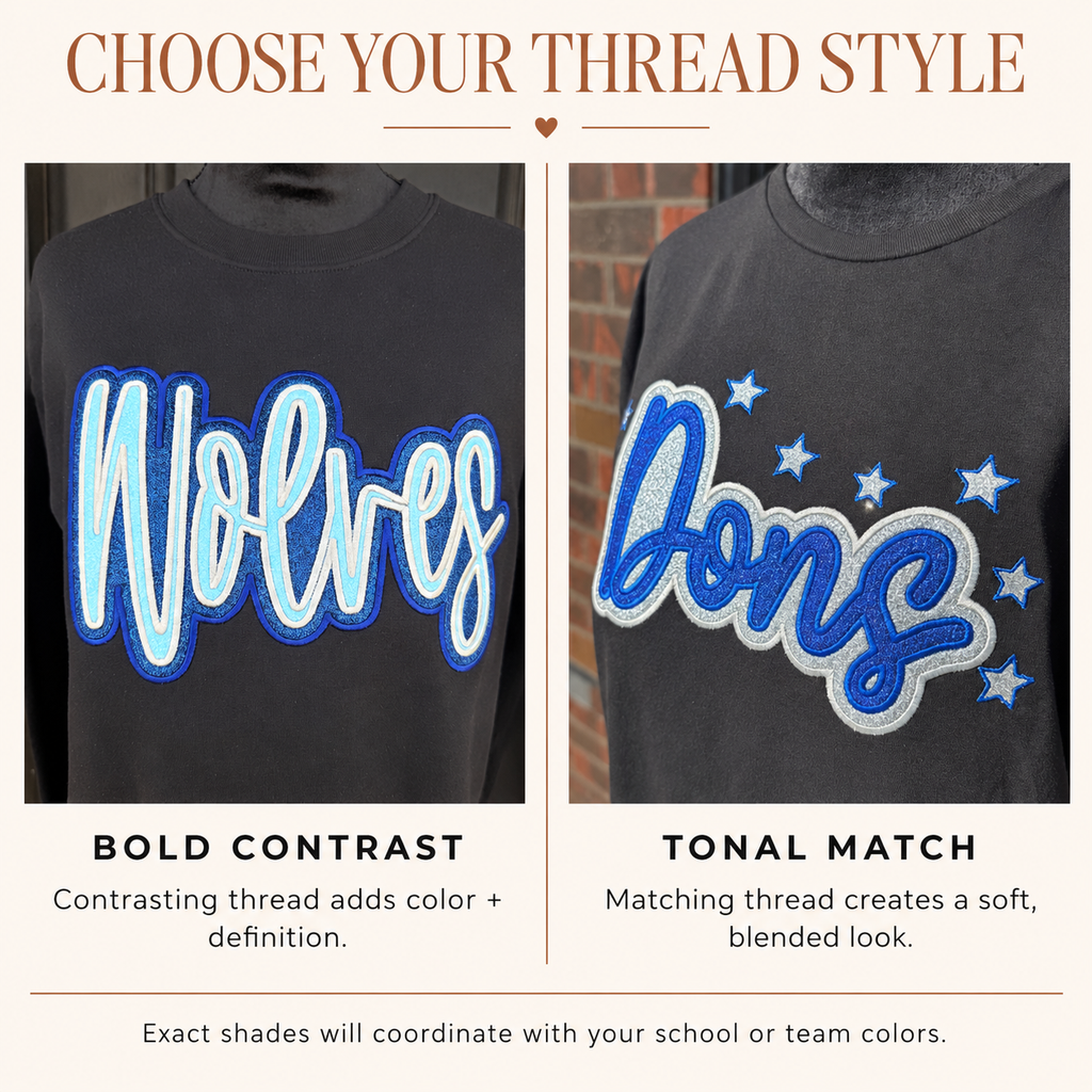 Gildan Double Glitter Appliqué Sweatshirt