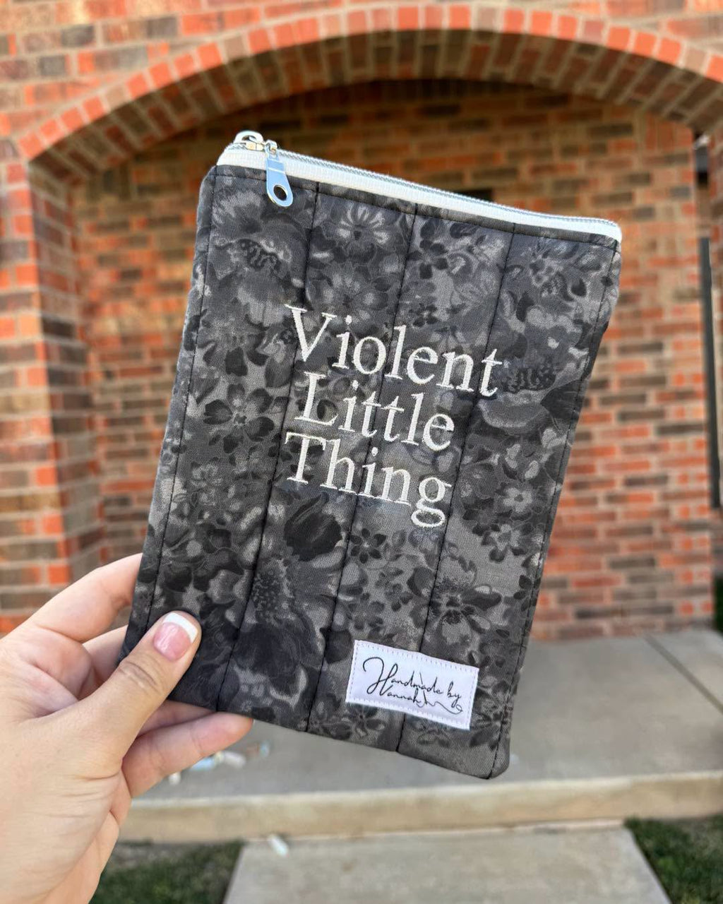 “Violent Little Thing” Embroidered Kindle Sleeve